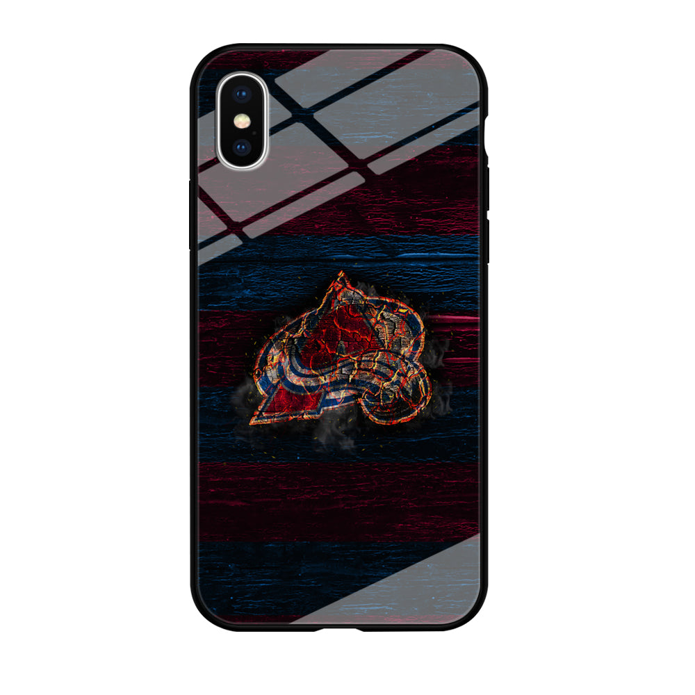 Hockey Colorado Avalanche NHL 002 iPhone Xs Case-Phone Case-Tempered Glass Case-Altracase