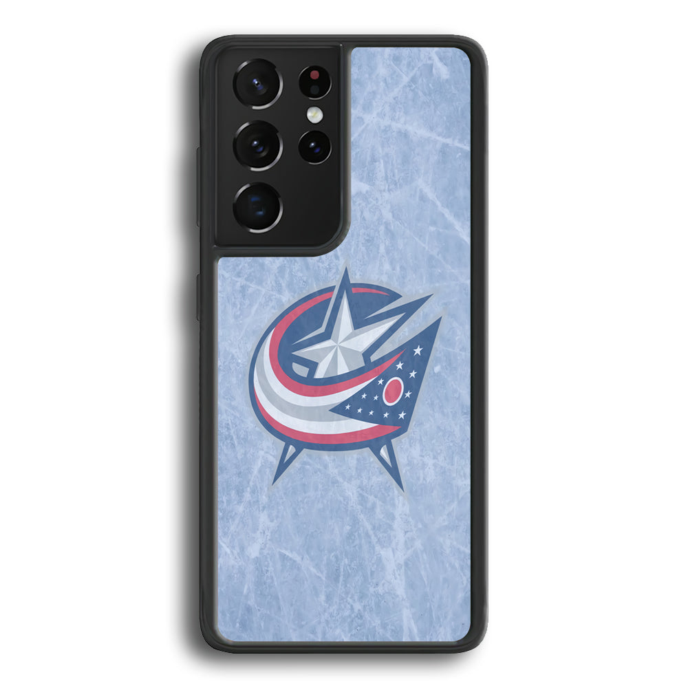 Hockey Columbus Blue Jackets NHL 001 Samsung Galaxy S22 Ultra Case-Phone Case-Rubber Black (2D Case)-Altracase
