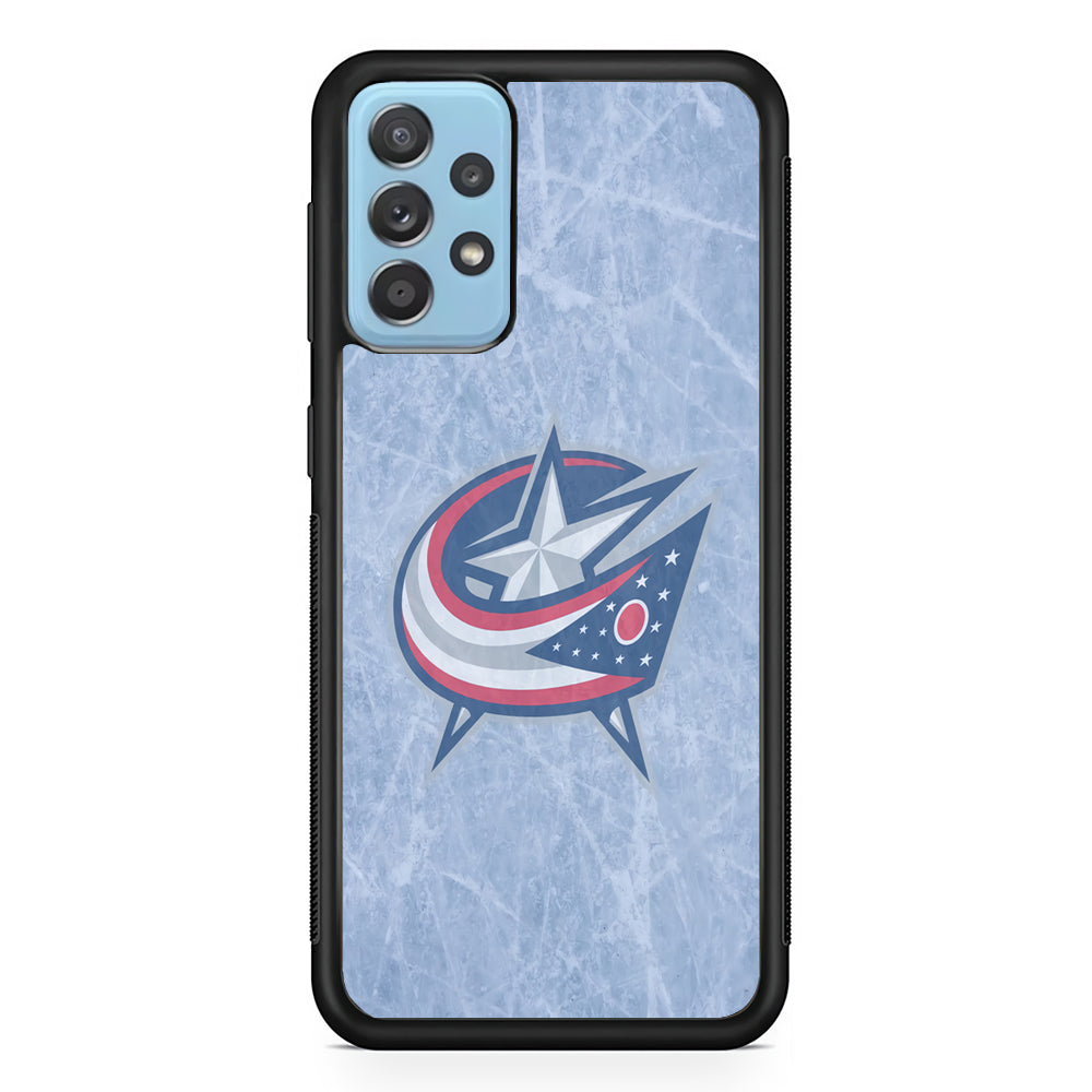 Hockey Columbus Blue Jackets NHL 001 Samsung Galaxy A72 Case-Phone Case-Rubber Black (2D Case)-Altracase