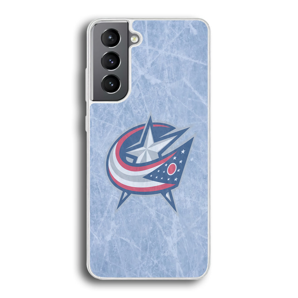 Hockey Columbus Blue Jackets NHL 001 Samsung Galaxy S24 Case-Phone Case-Rubber White (2D Case)-Altracase