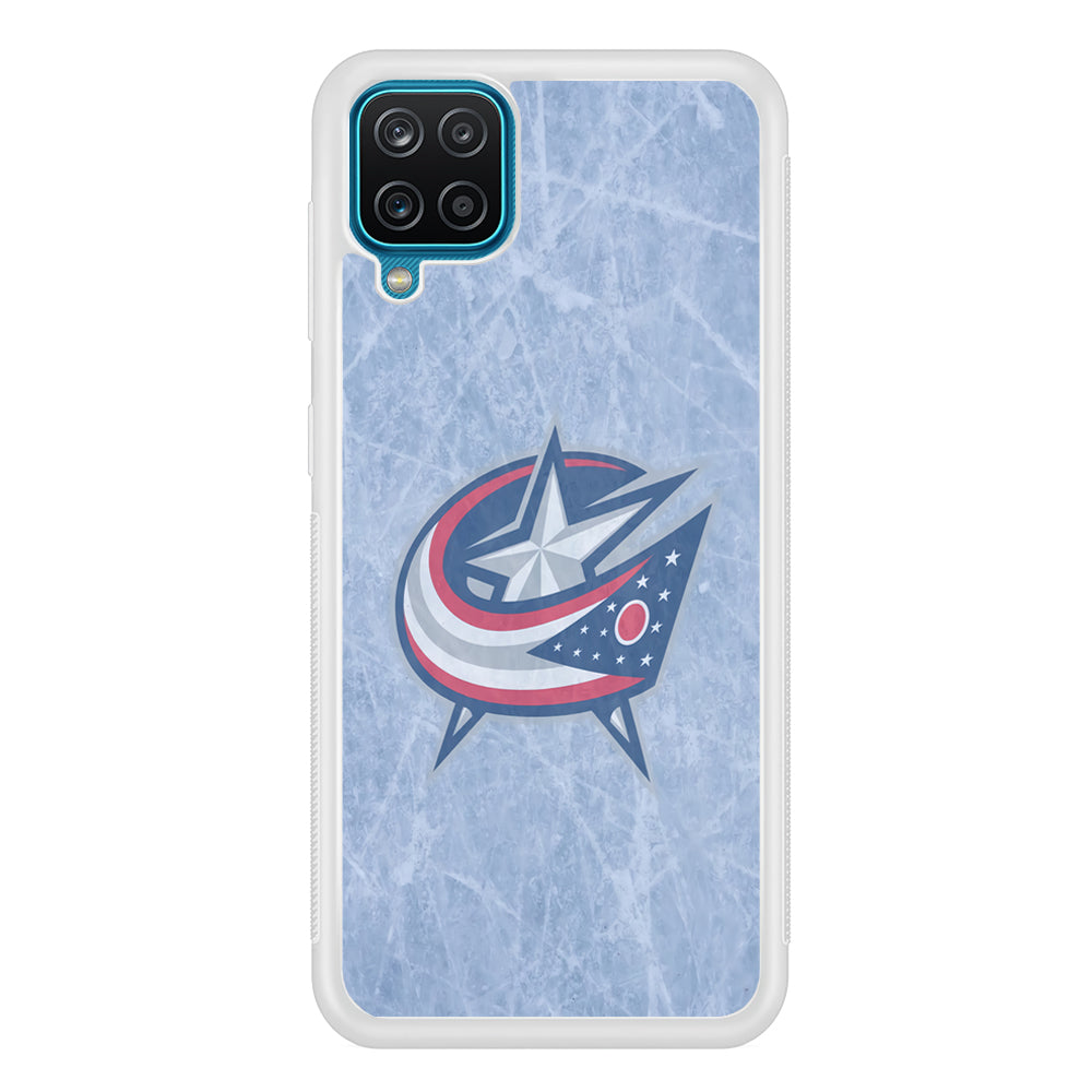 Hockey Columbus Blue Jackets NHL 001 Samsung Galaxy A12 Case-Phone Case-Rubber White (2D Case)-Altracase