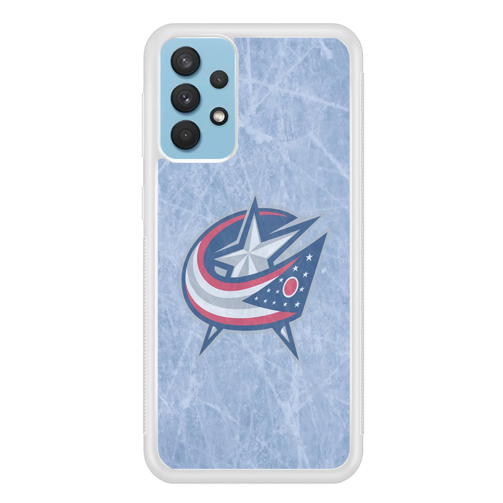 Hockey Columbus Blue Jackets NHL 001 Samsung Galaxy A32 Case-Phone Case-Rubber White (2D Case)-Altracase