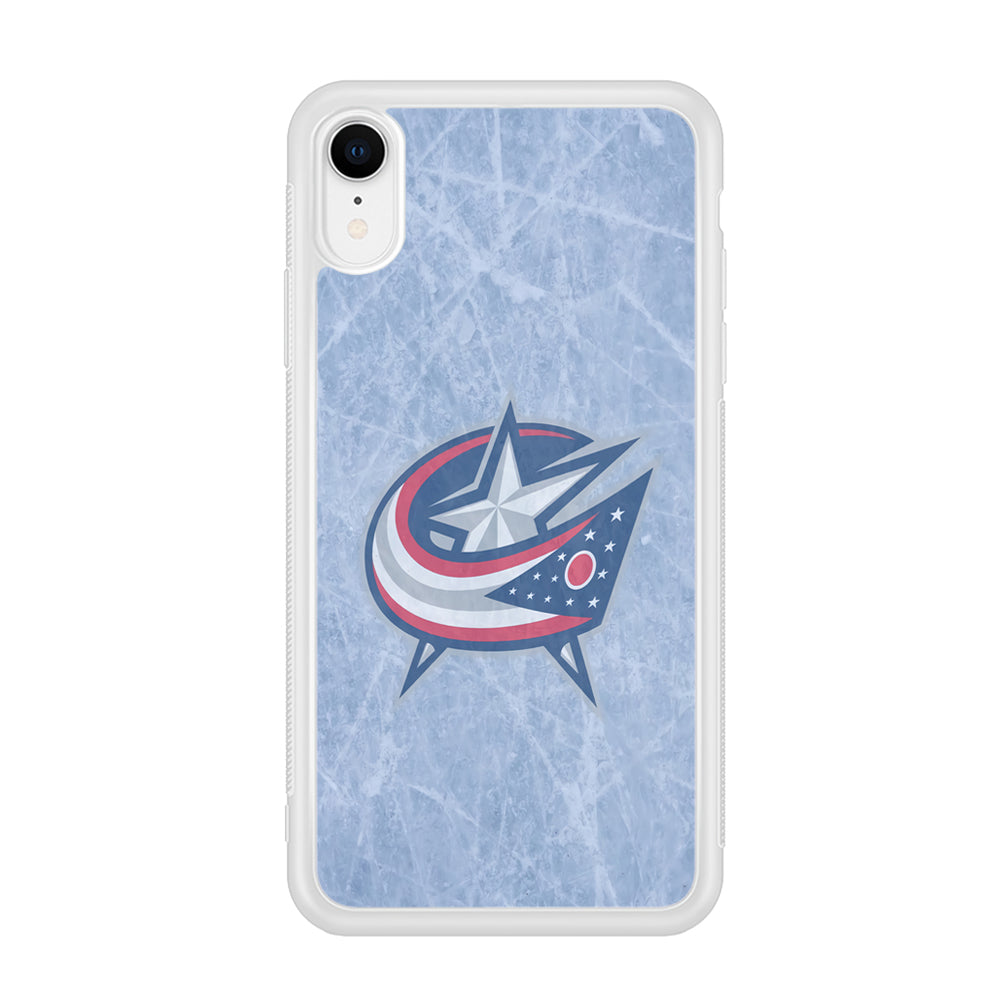 Hockey Columbus Blue Jackets NHL 001 iPhone XR Case-Phone Case-Rubber White (2D Case)-Altracase