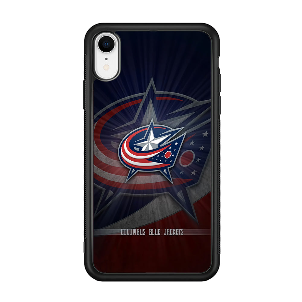 Hockey Columbus Blue Jackets NHL 002 iPhone XR Case-Phone Case-Rubber Black (2D Case)-Altracase