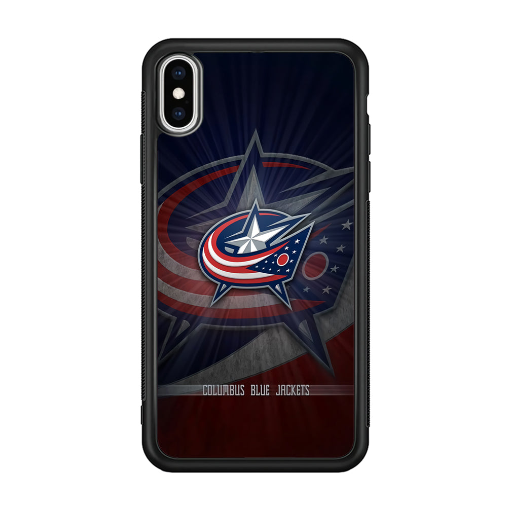 Hockey Columbus Blue Jackets NHL 002 iPhone Xs Case-Phone Case-Rubber Black (2D Case)-Altracase