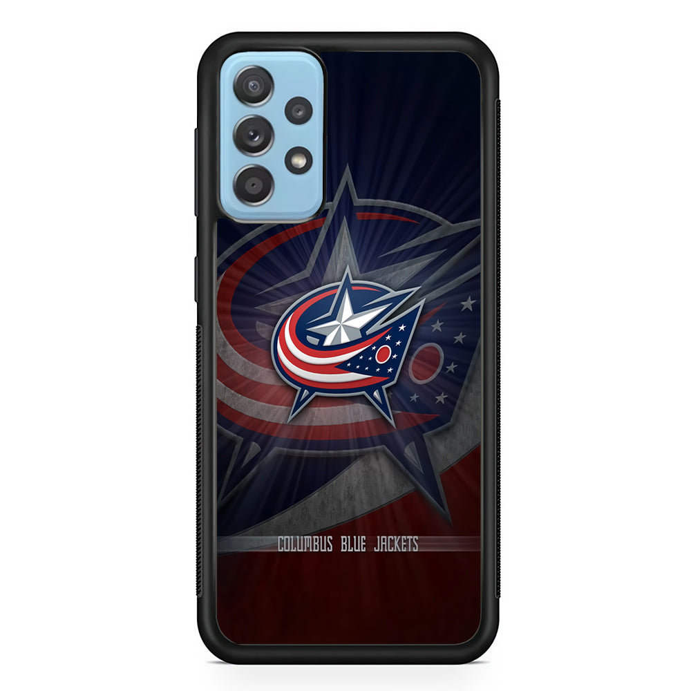 Hockey Columbus Blue Jackets NHL 002 Samsung Galaxy A72 Case-Phone Case-Rubber Black (2D Case)-Altracase