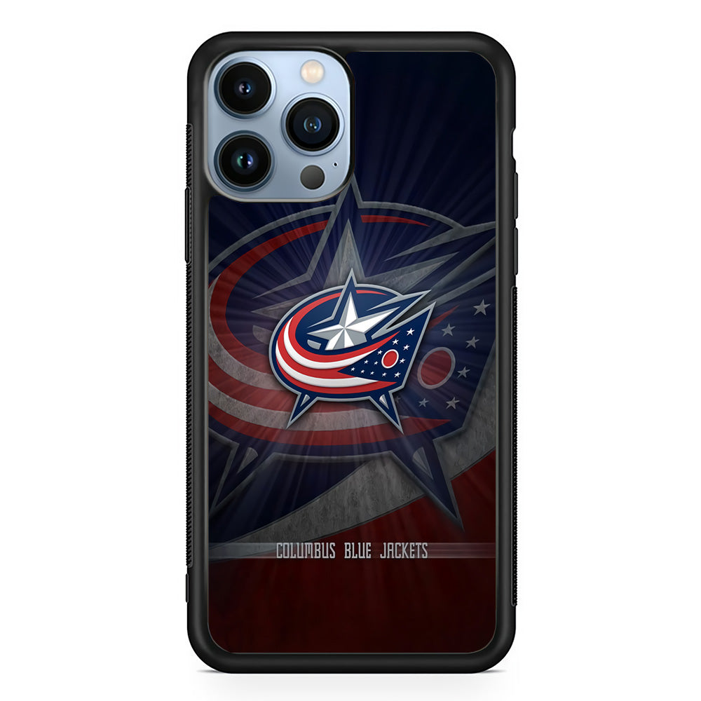 Hockey Columbus Blue Jackets NHL 002 iPhone 15 Pro Max Case-Phone Case-Rubber Black (2D Case)-Altracase