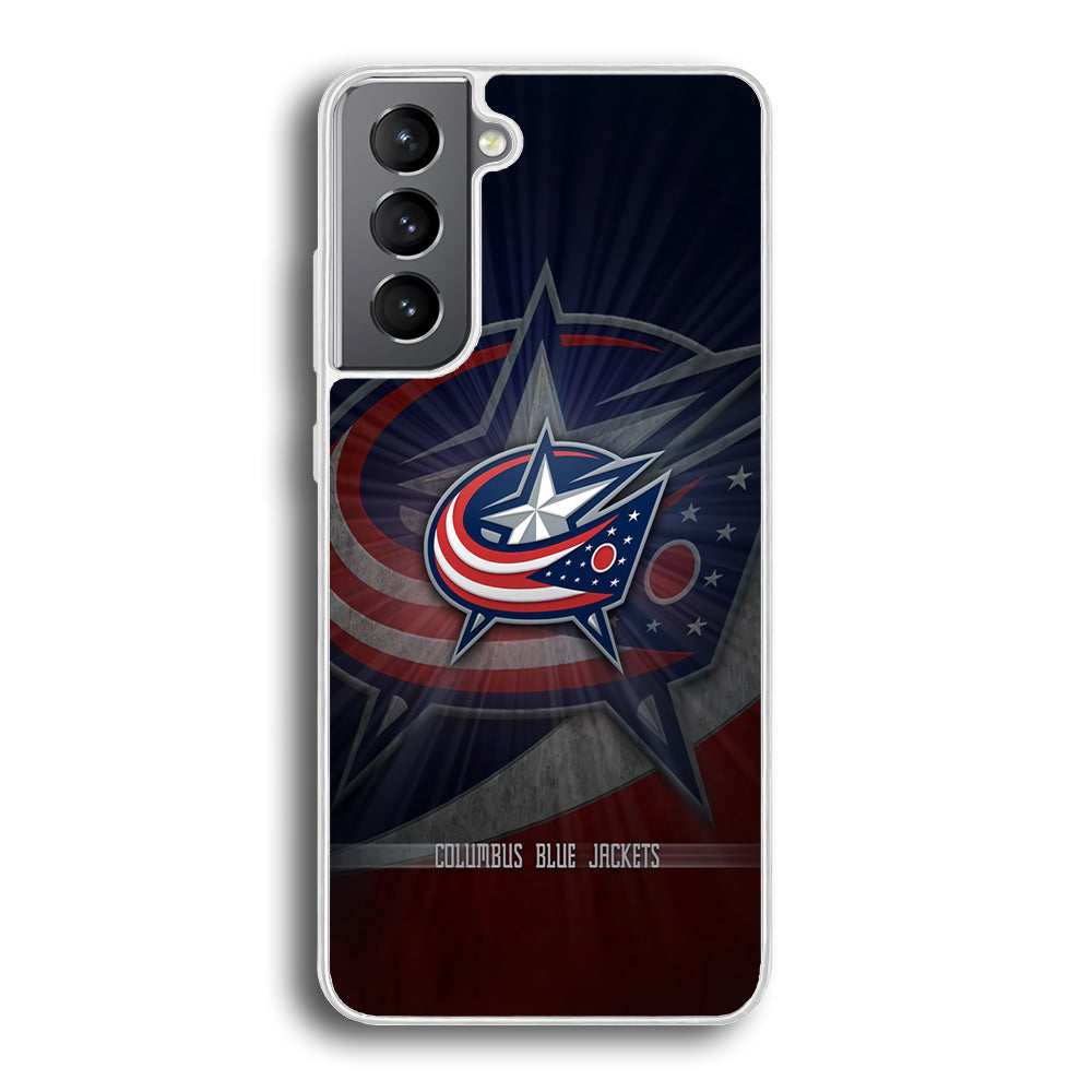 Hockey Columbus Blue Jackets NHL 002 Samsung Galaxy S21 Plus Case-Phone Case-Rubber White (2D Case)-Altracase