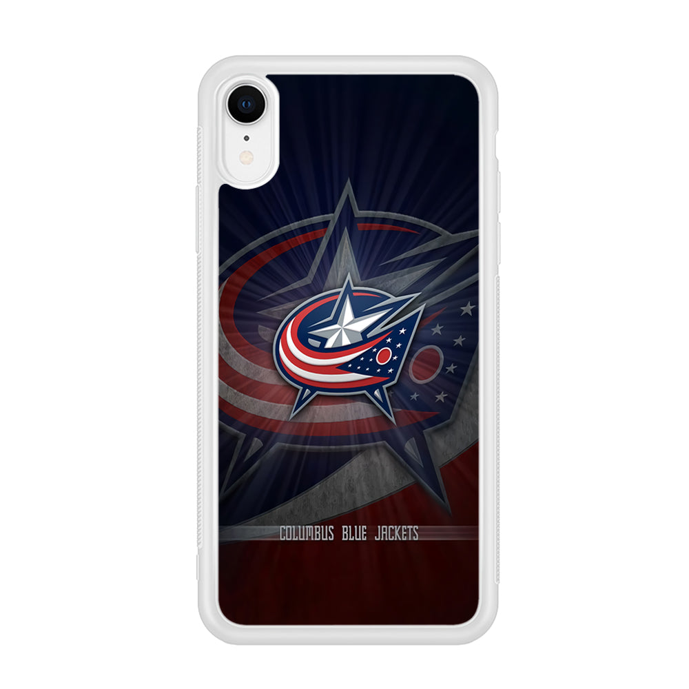 Hockey Columbus Blue Jackets NHL 002 iPhone XR Case-Phone Case-Rubber White (2D Case)-Altracase