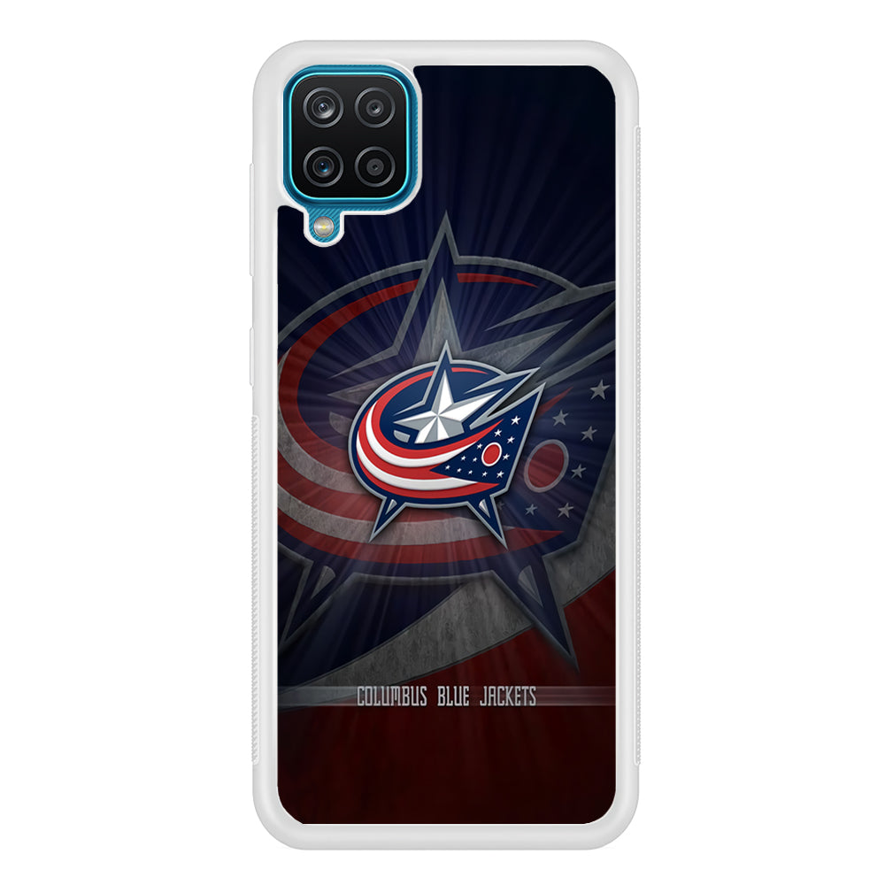 Hockey Columbus Blue Jackets NHL 002 Samsung Galaxy A12 Case-Phone Case-Rubber White (2D Case)-Altracase