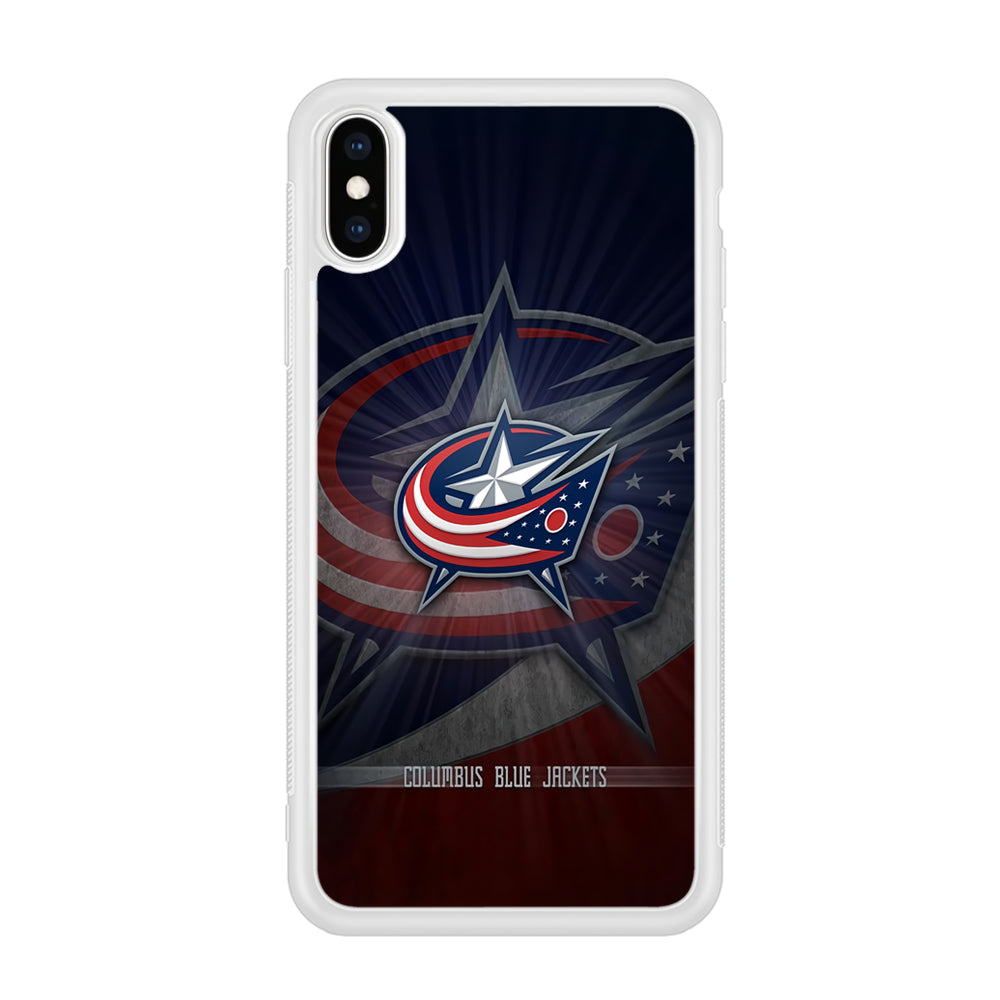 Hockey Columbus Blue Jackets NHL 002 iPhone Xs Case-Phone Case-Rubber White (2D Case)-Altracase
