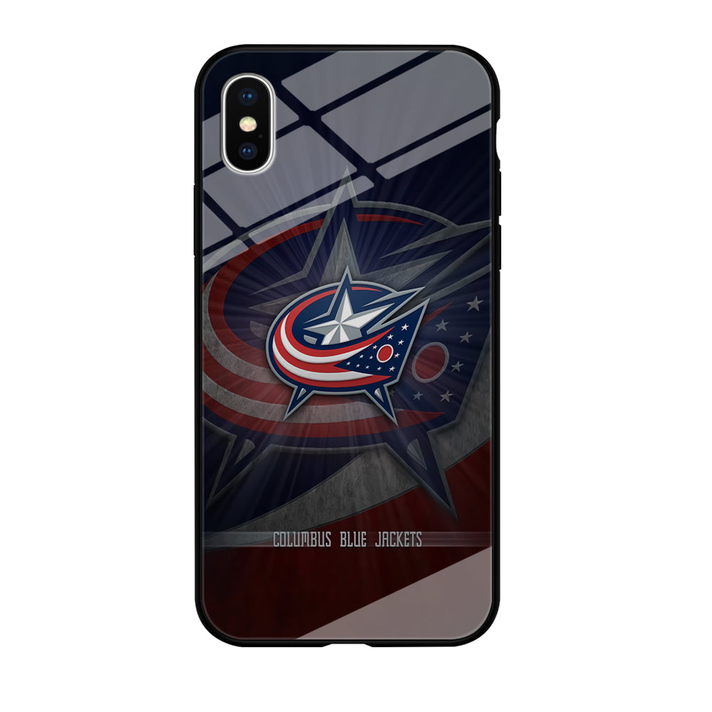 Hockey Columbus Blue Jackets NHL 002 iPhone Xs Case-Phone Case-Tempered Glass Case-Altracase