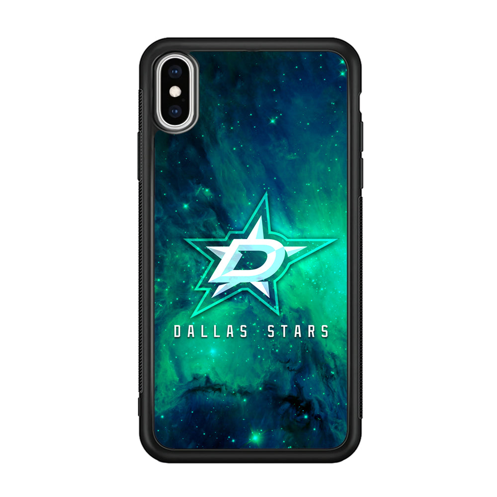 Hockey Dallas Stars NHL 001 iPhone Xs Case-Phone Case-Rubber Black (2D Case)-Altracase