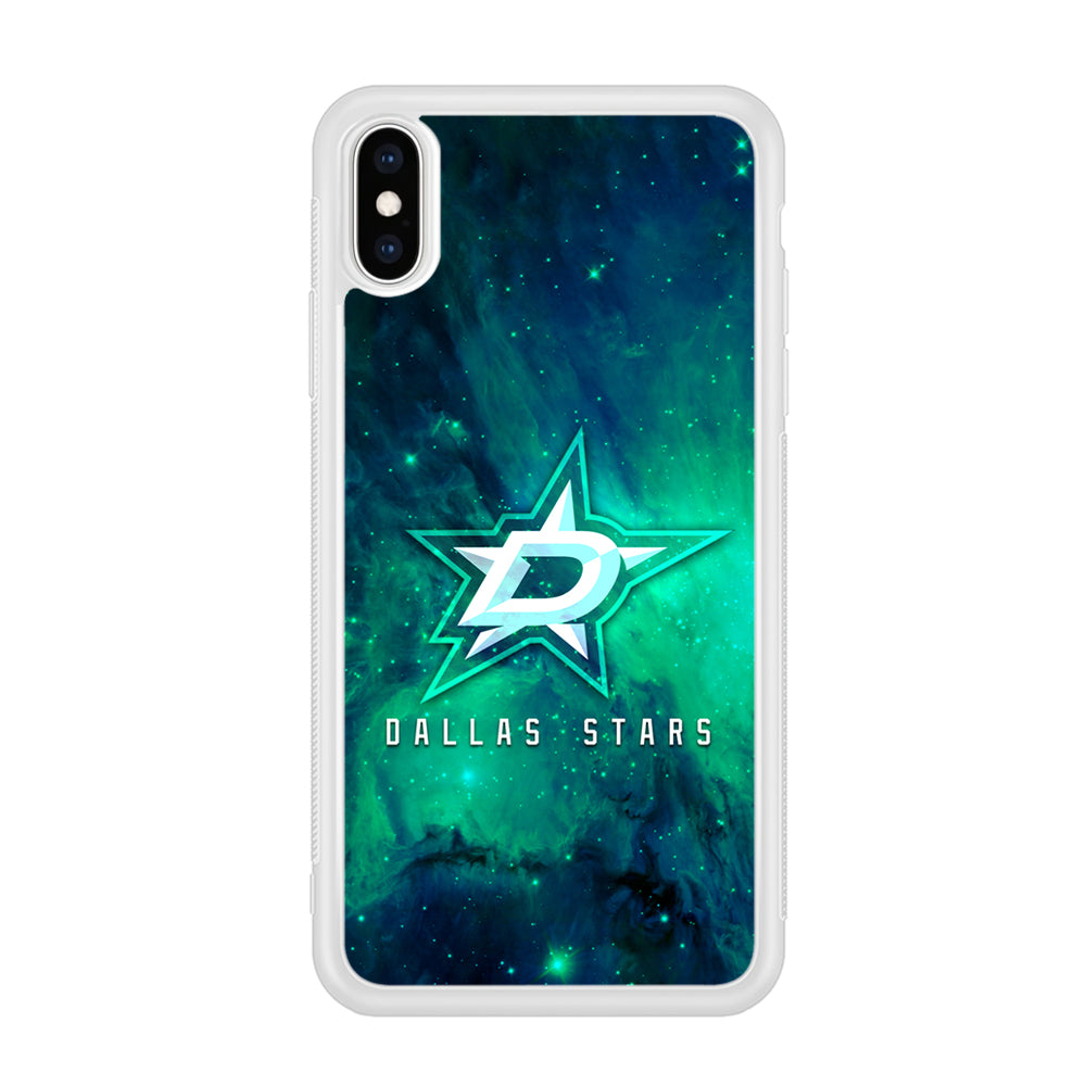 Hockey Dallas Stars NHL 001 iPhone Xs Case-Phone Case-Rubber White (2D Case)-Altracase