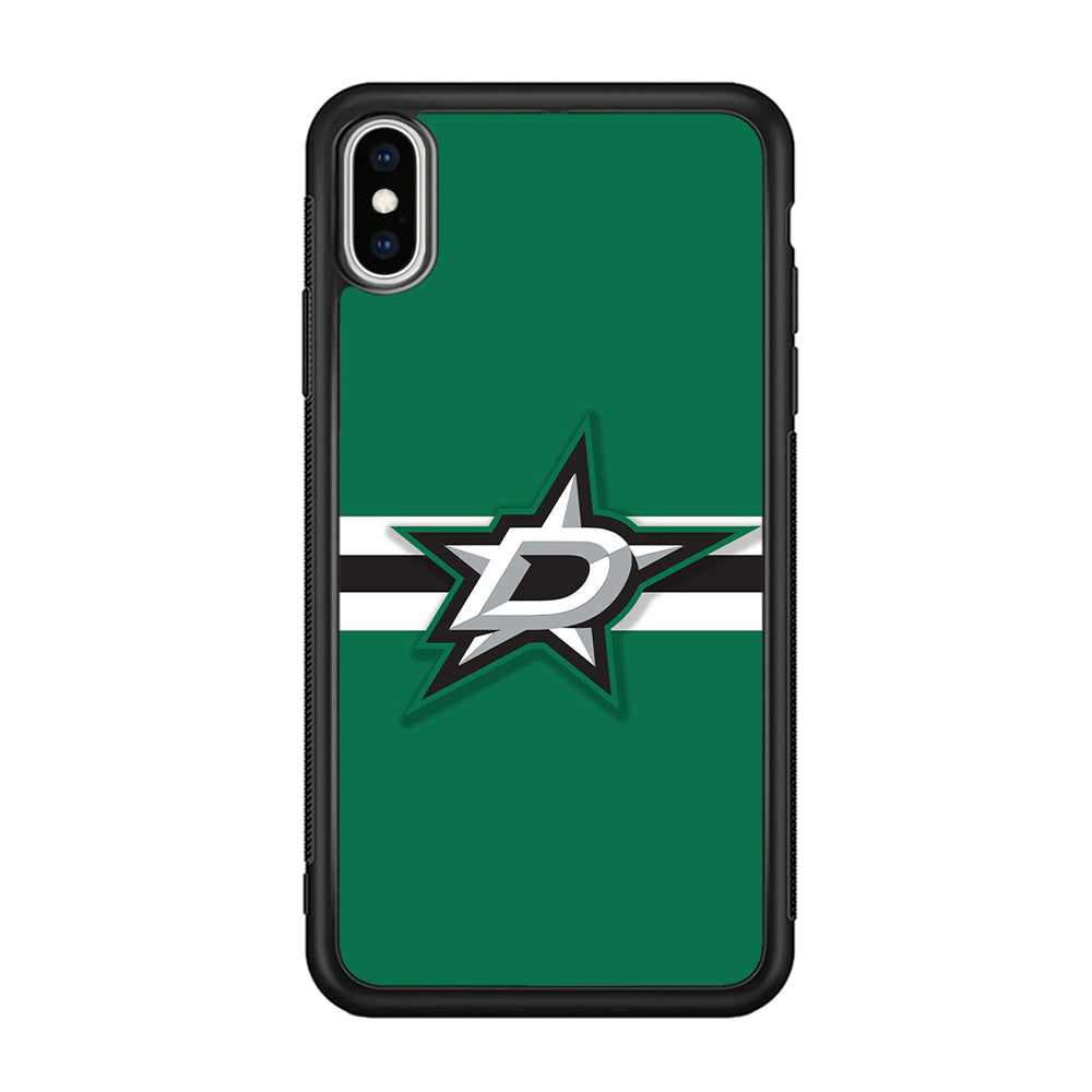 Hockey Dallas Stars NHL 002 iPhone Xs Case-Phone Case-Rubber Black (2D Case)-Altracase