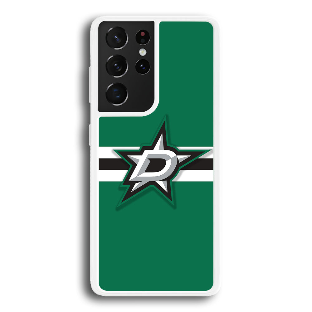 Hockey Dallas Stars NHL 002 Samsung Galaxy S21 Ultra Case-Phone Case-Rubber White (2D Case)-Altracase