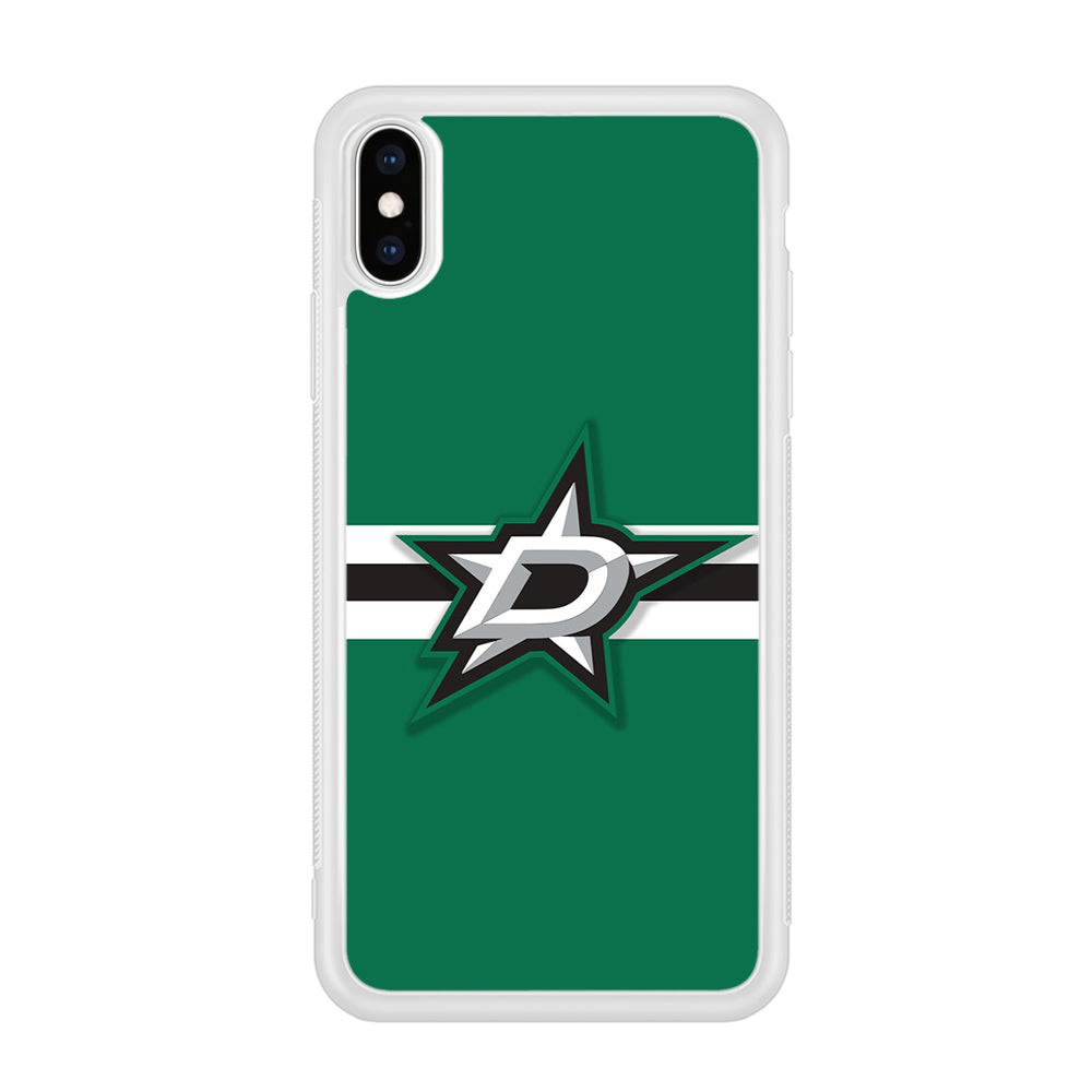 Hockey Dallas Stars NHL 002 iPhone Xs Case-Phone Case-Rubber White (2D Case)-Altracase