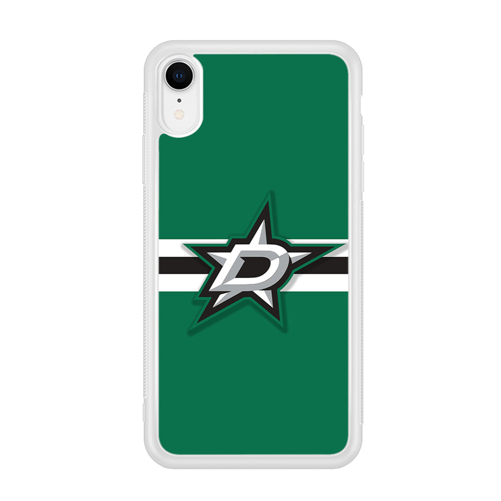 Hockey Dallas Stars NHL 002 iPhone XR Case-Phone Case-Rubber White (2D Case)-Altracase