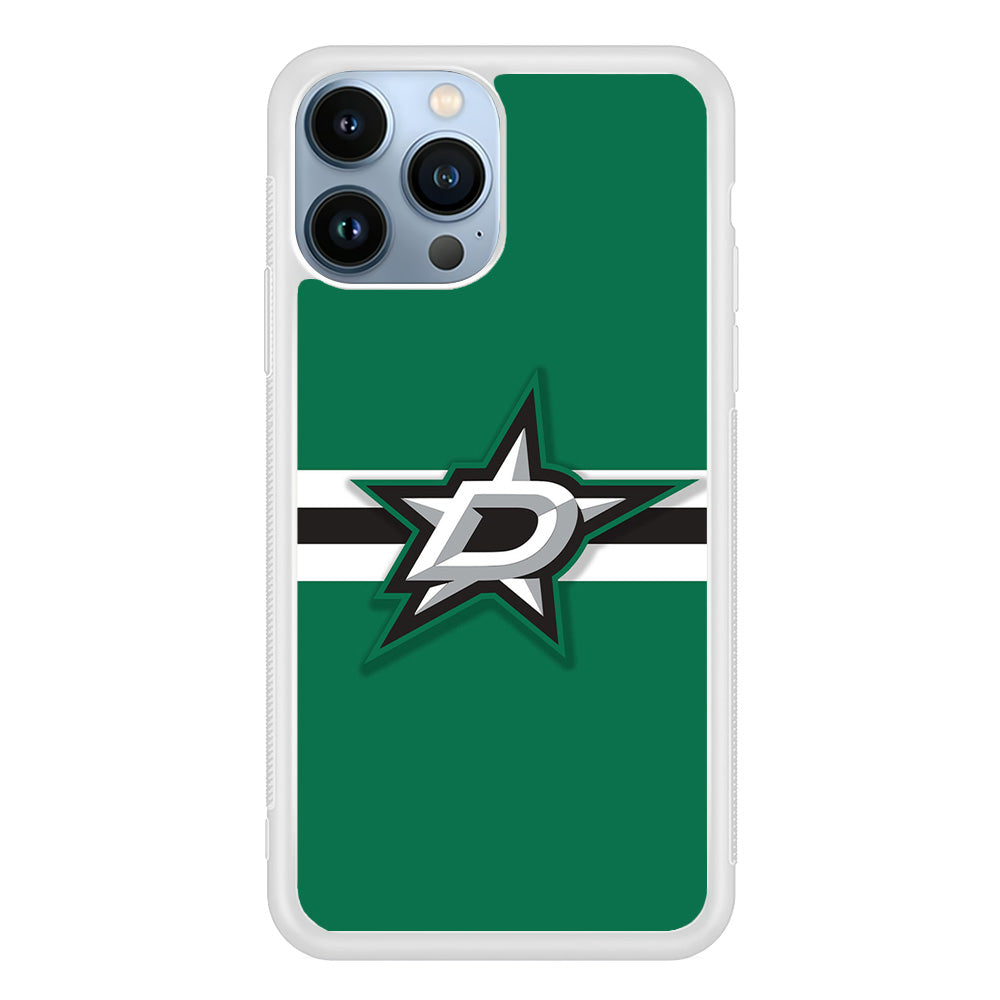 Hockey Dallas Stars NHL 002 iPhone 15 Pro Max Case-Phone Case-Rubber White (2D Case)-Altracase