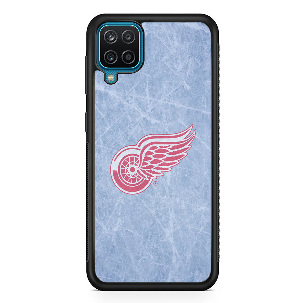 Hockey Detroit Red Wings NHL 001 Samsung Galaxy A12 Case-Phone Case-Rubber Black (2D Case)-Altracase