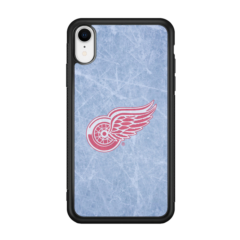 Hockey Detroit Red Wings NHL 001 iPhone XR Case-Phone Case-Rubber Black (2D Case)-Altracase