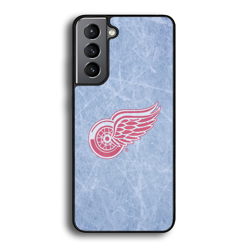 Hockey Detroit Red Wings NHL 001 Samsung Galaxy S21 Case-Phone Case-Rubber Black (2D Case)-Altracase