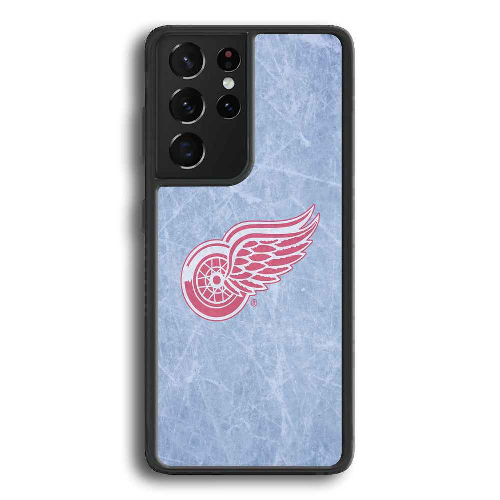 Hockey Detroit Red Wings NHL 001 Samsung Galaxy S21 Ultra Case-Phone Case-Rubber Black (2D Case)-Altracase