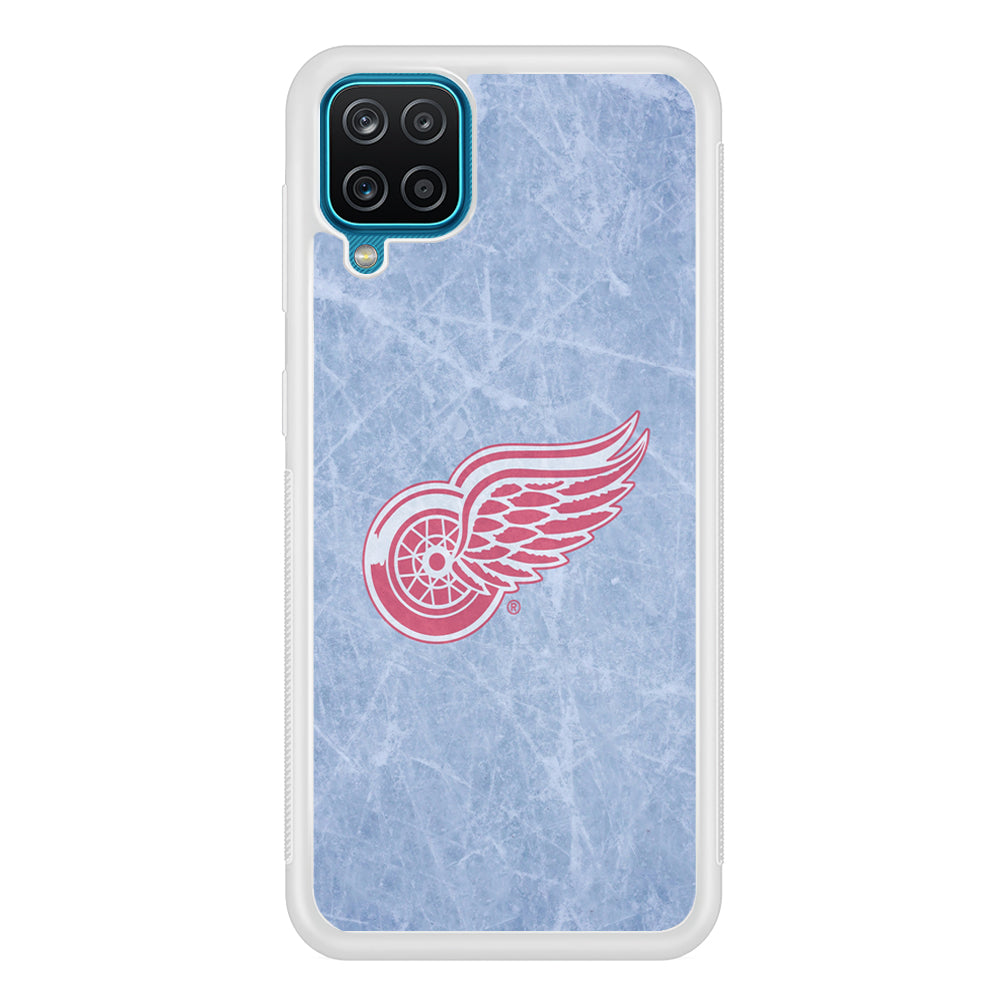 Hockey Detroit Red Wings NHL 001 Samsung Galaxy A12 Case-Phone Case-Rubber White (2D Case)-Altracase