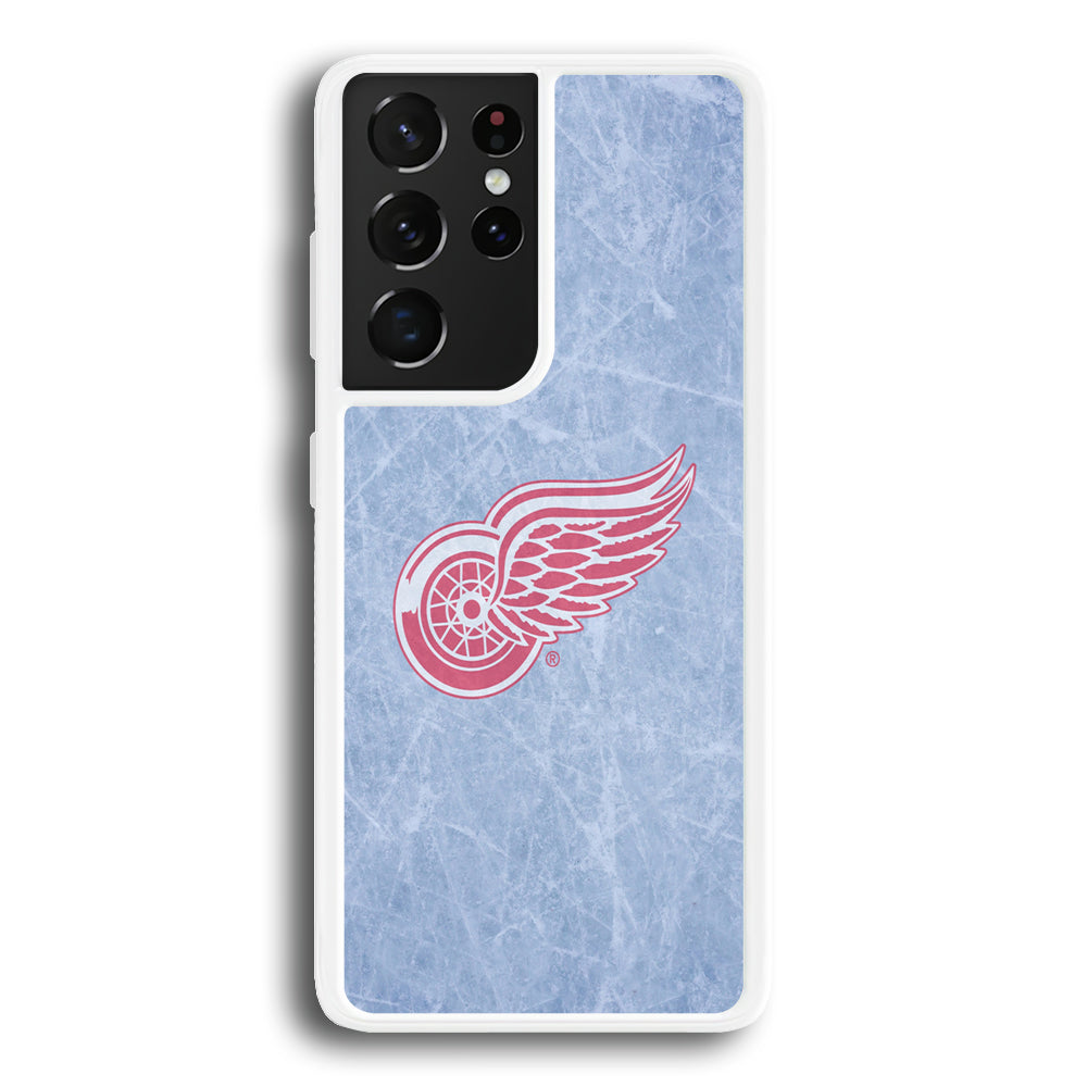 Hockey Detroit Red Wings NHL 001 Samsung Galaxy S21 Ultra Case-Phone Case-Rubber White (2D Case)-Altracase