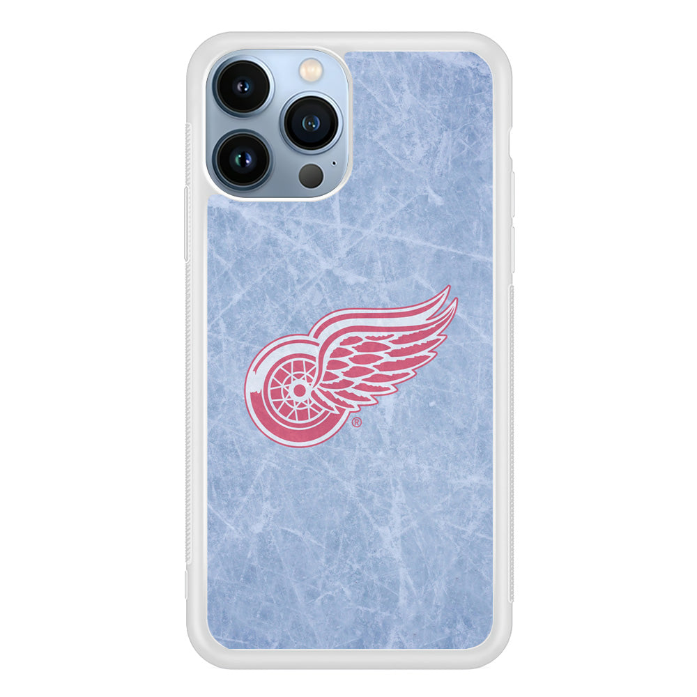 Hockey Detroit Red Wings NHL 001 iPhone 15 Pro Max Case-Phone Case-Rubber White (2D Case)-Altracase