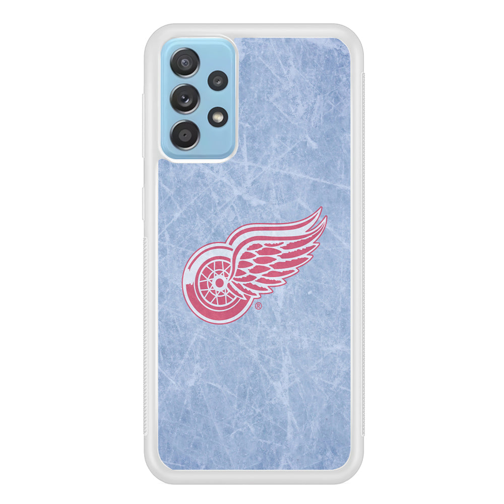 Hockey Detroit Red Wings NHL 001 Samsung Galaxy A72 Case-Phone Case-Rubber White (2D Case)-Altracase