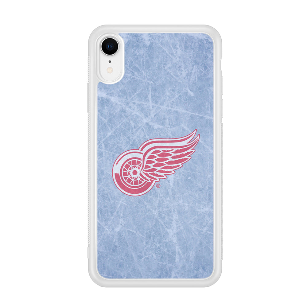 Hockey Detroit Red Wings NHL 001 iPhone XR Case-Phone Case-Rubber White (2D Case)-Altracase