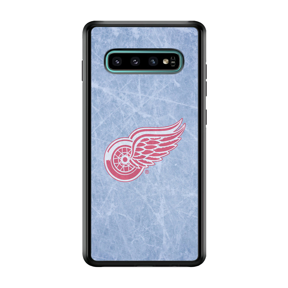 Hockey Detroit Red Wings NHL 001 Samsung Galaxy S10 Plus Case-Phone Case-Rubber Black (2D Case)-Altracase
