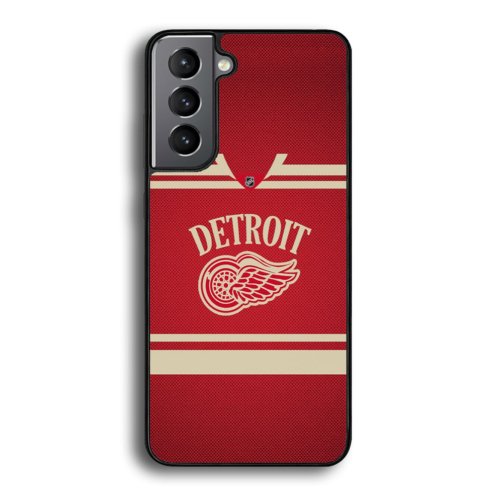 Hockey Detroit Red Wings NHL 002 Samsung Galaxy S21 Plus Case-Phone Case-Rubber Black (2D Case)-Altracase