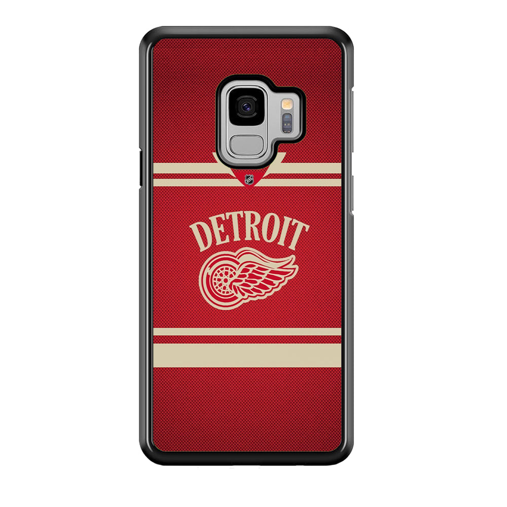 Hockey Detroit Red Wings NHL 002 Samsung Galaxy S9 Case-Phone Case-Rubber Black (2D Case)-Altracase