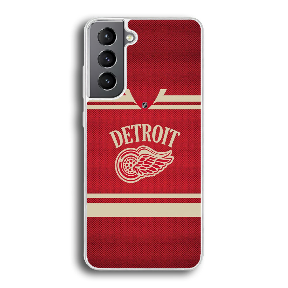 Hockey Detroit Red Wings NHL 002 Samsung Galaxy S21 Plus Case-Phone Case-Rubber White (2D Case)-Altracase