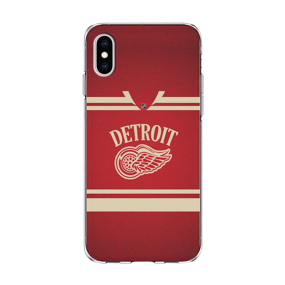 Hockey Detroit Red Wings NHL 002 iPhone Xs Case-Phone Case-Clear Soft Case-Altracase