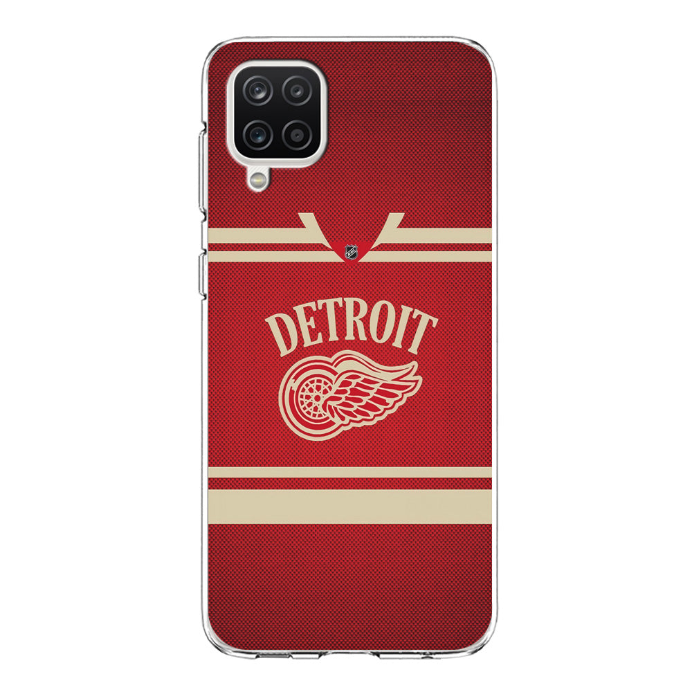 Hockey Detroit Red Wings NHL 002 Samsung Galaxy A12 Case-Phone Case-Clear Soft Case-Altracase