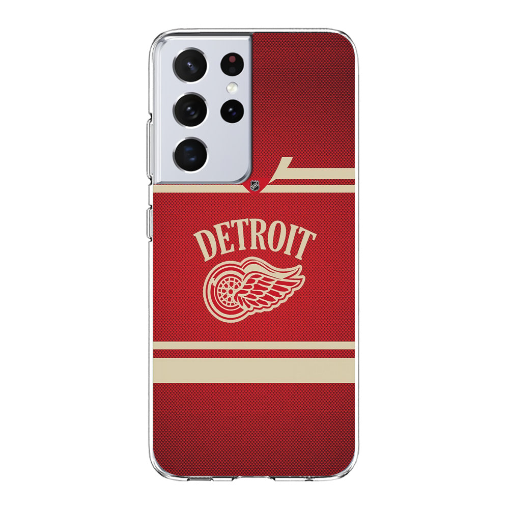Hockey Detroit Red Wings NHL 002 Samsung Galaxy S21 Ultra Case-Phone Case-Clear Soft Case-Altracase