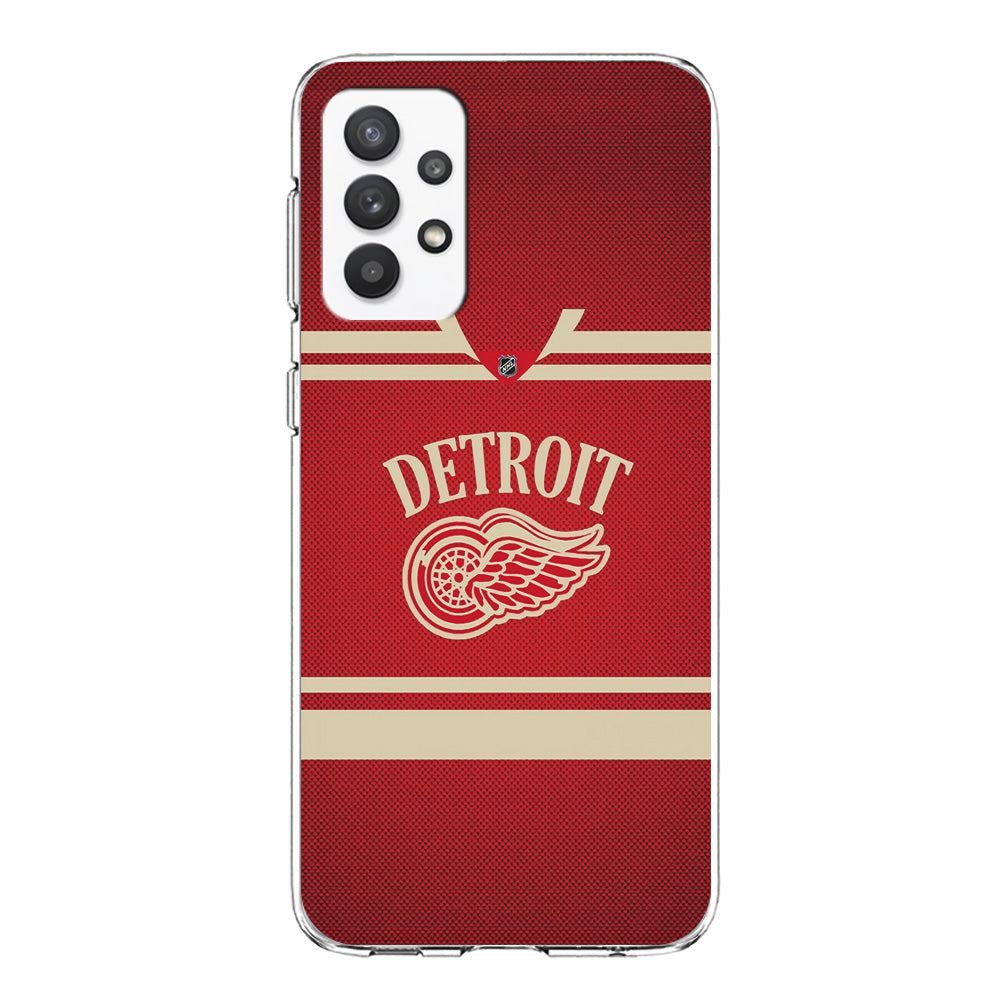Hockey Detroit Red Wings NHL 002 Samsung Galaxy A32 Case-Phone Case-Clear Soft Case-Altracase