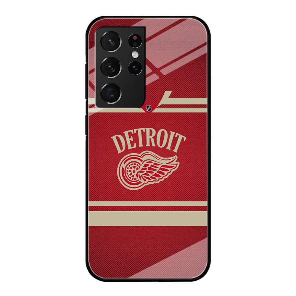 Hockey Detroit Red Wings NHL 002 Samsung Galaxy S21 Ultra Case-Phone Case-Tempered Glass Case-Altracase