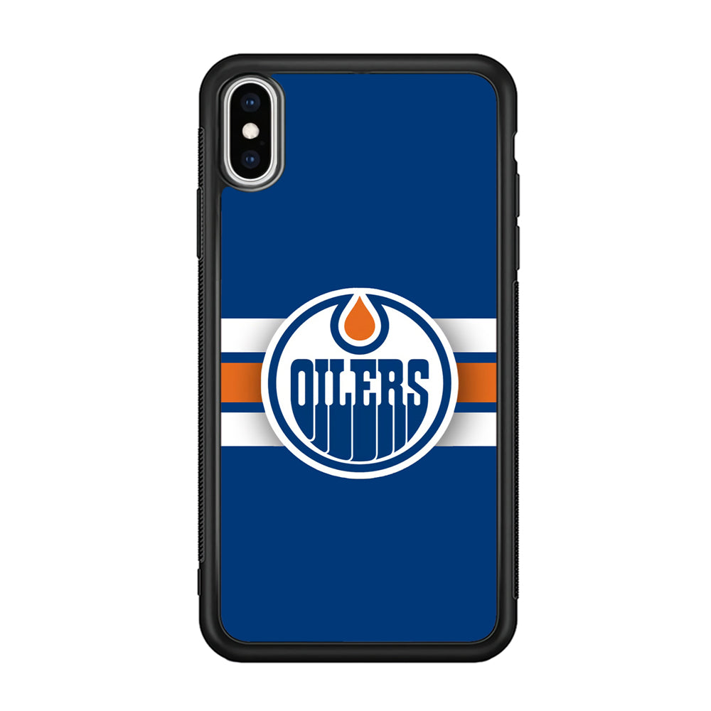 Hockey Edmonton Oilers NHL 001 iPhone Xs Case-Phone Case-Rubber Black (2D Case)-Altracase