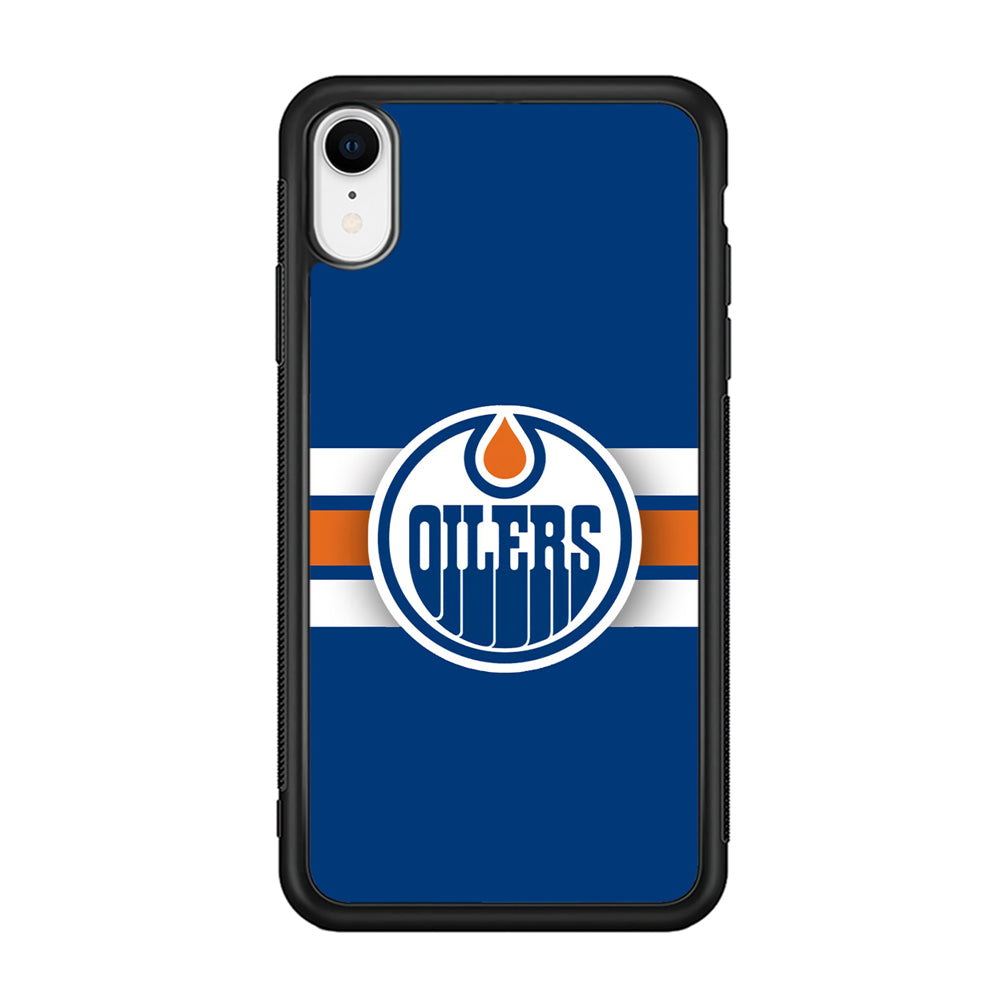 Hockey Edmonton Oilers NHL 001 iPhone XR Case-Phone Case-Rubber Black (2D Case)-Altracase