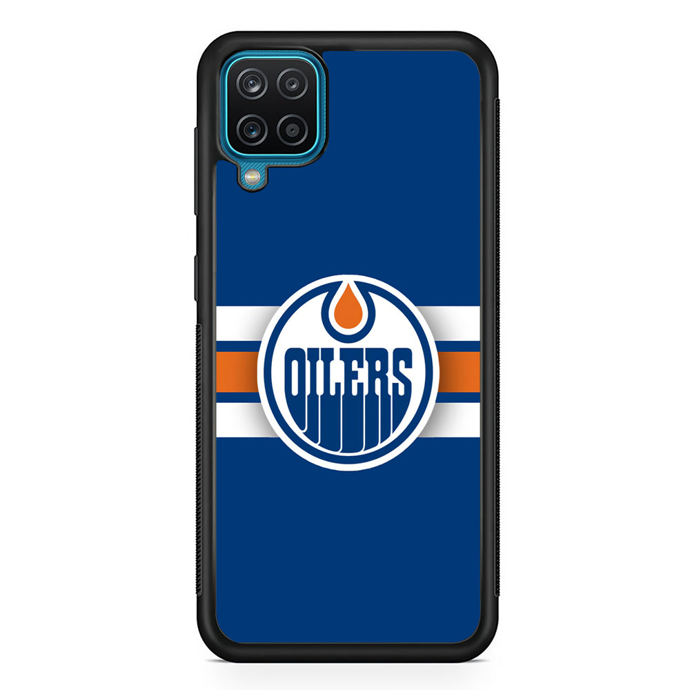 Hockey Edmonton Oilers NHL 001 Samsung Galaxy A12 Case-Phone Case-Rubber Black (2D Case)-Altracase