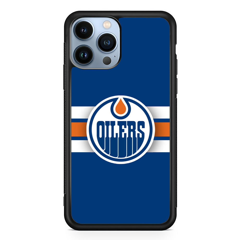 Hockey Edmonton Oilers NHL 001 iPhone 15 Pro Max Case-Phone Case-Rubber Black (2D Case)-Altracase