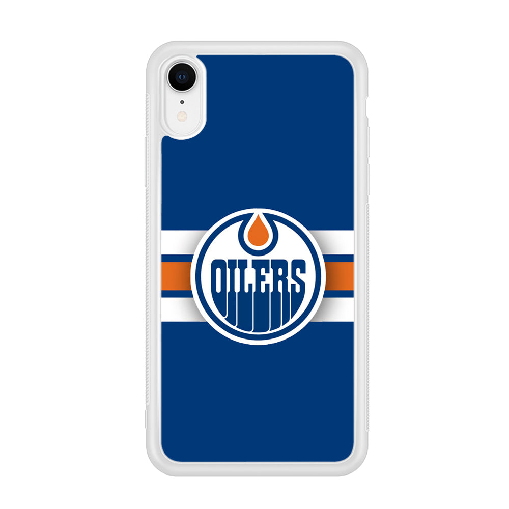 Hockey Edmonton Oilers NHL 001 iPhone XR Case-Phone Case-Rubber White (2D Case)-Altracase