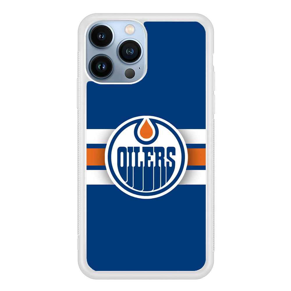 Hockey Edmonton Oilers NHL 001 iPhone 15 Pro Max Case-Phone Case-Rubber White (2D Case)-Altracase