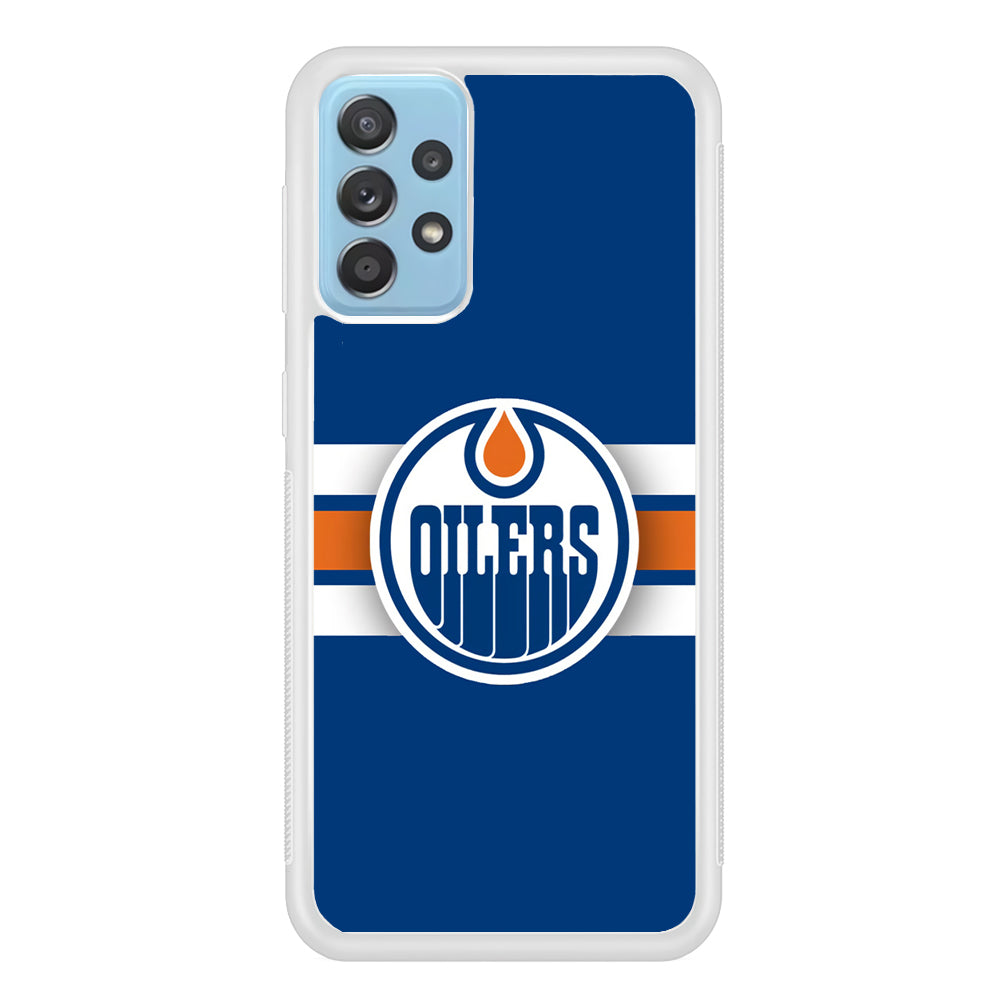 Hockey Edmonton Oilers NHL 001 Samsung Galaxy A72 Case-Phone Case-Rubber White (2D Case)-Altracase