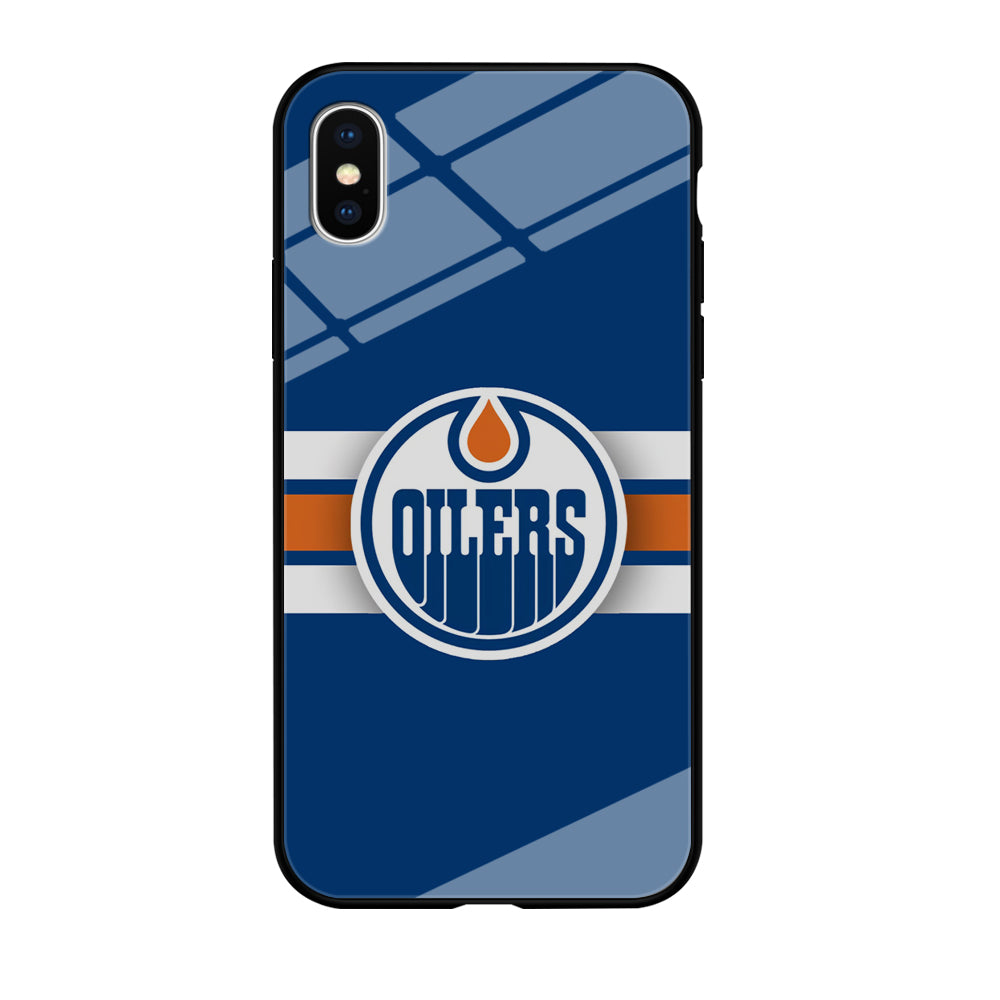 Hockey Edmonton Oilers NHL 001 iPhone Xs Case-Phone Case-Tempered Glass Case-Altracase