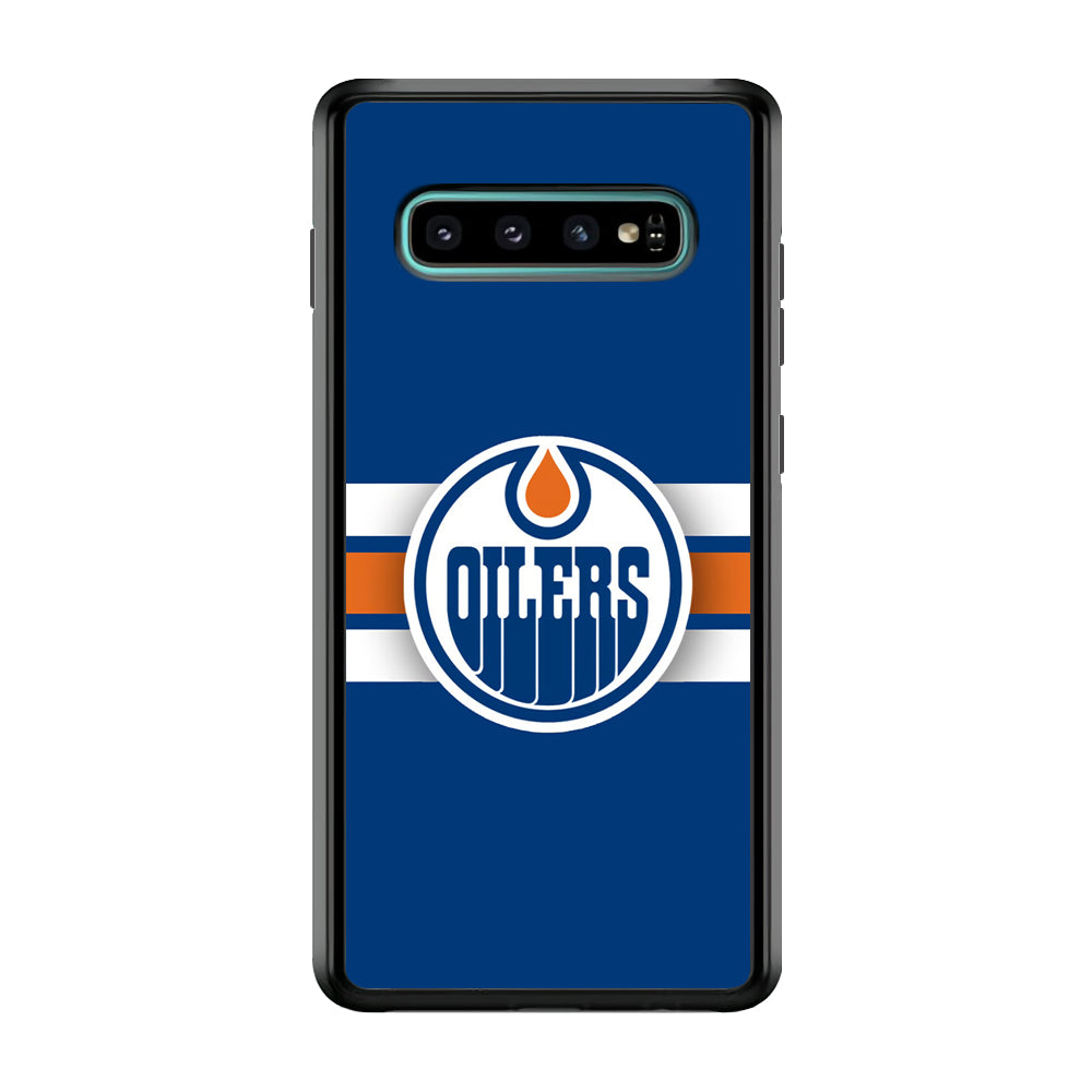 Hockey Edmonton Oilers NHL 001 Samsung Galaxy S10 Plus Case-Phone Case-Rubber Black (2D Case)-Altracase